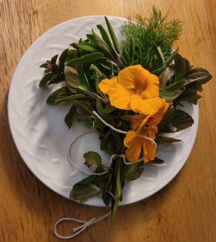 Flower on Top of a Plate